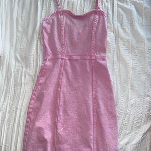 Pink Denim Dress